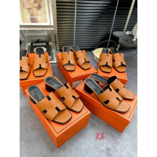 Guốc hm bản mới 2 màu đen - bò size 35-39 fullbox
