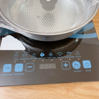 Bếp Từ Cảm Ứng Mặt Kính Cường Lực , Bếp Điện Từ Chế Độ Tự Ngắt (Tặng Kèm Nồi)