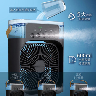 Quạt Đá Điều Hòa Hơi Nước Mini Để Bàn - Quạt Điều Hòa Mini Phun Sương Có Khay Chứa Đá Tiện Dụng