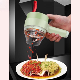 Máy Xay Cắt Lát Tỏi Ớt Rau Củ Thực Phẩm Đa Năng Mini Cầm Tay Thái Lát , Máy Thái Rau Củ