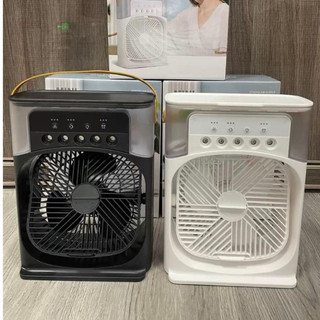 Quạt Phun Sương Tạo Ẩm Làm Mát Để Bàn, Quạt Hơi Nước Mini Điều Hòa Không Khí, Hẹn Giờ