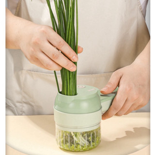 Máy Cắt Lát Tỏi Ớt Rau Củ Quả Thực Phẩm Mini Cầm Tay , Máy Thái Hành Tỏi