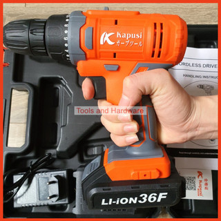 Máy khoan pin hãng Kapusi Japan cao cấp 36V không chổi than, Mô tơ lõi đồng, Bảo hành 12 tháng