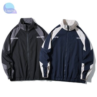 Áo khoác gió nam nữ LIQUITY áo Khoác vải dù 2 lớp Unisex phối màu họa tiết chữ RESUAPRE đi mưa,cản gió,chống nắng