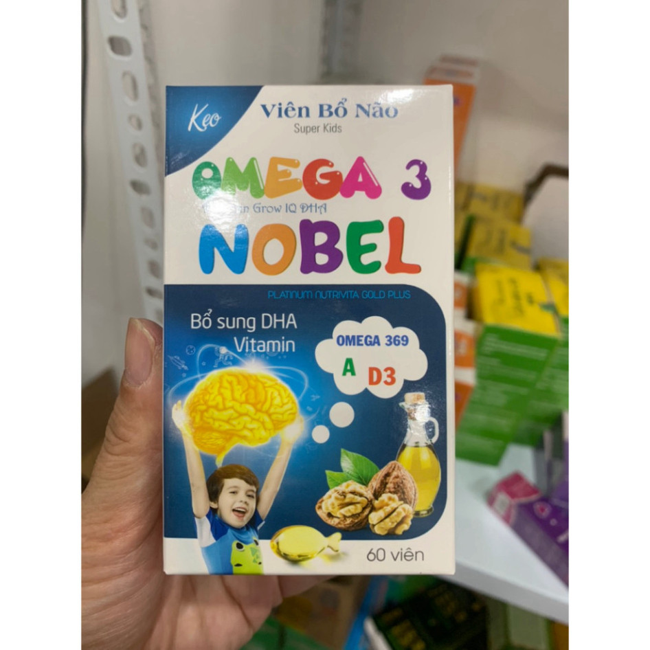 Kẹo viên bổ não omega 3 Dr.Brain Grow IQ DHA Nobel bổ sung DHA giúp tăng cường hoạt động não bộ cho bé VNPharma