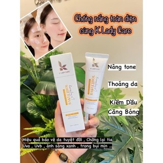 Kem chống nắng nâng tone K Lady Care, bổ sung bakuchoil dưỡng trắng, cấp ẩm, phục hồi - tuýt lớn 50ml - Date 2026 !