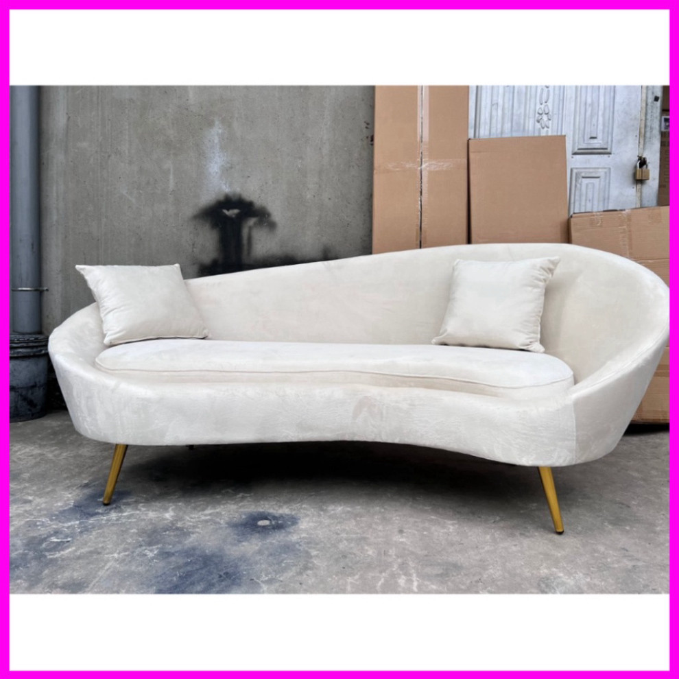 Ghế sofa cong 1m70, sofa hạt đậu - ghế đặt phòng spa siêu sang (tặng 2 gối) - làm màu theo đòi hỏi - bh 12 tháng | BigBuy360 - bigbuy360.vn