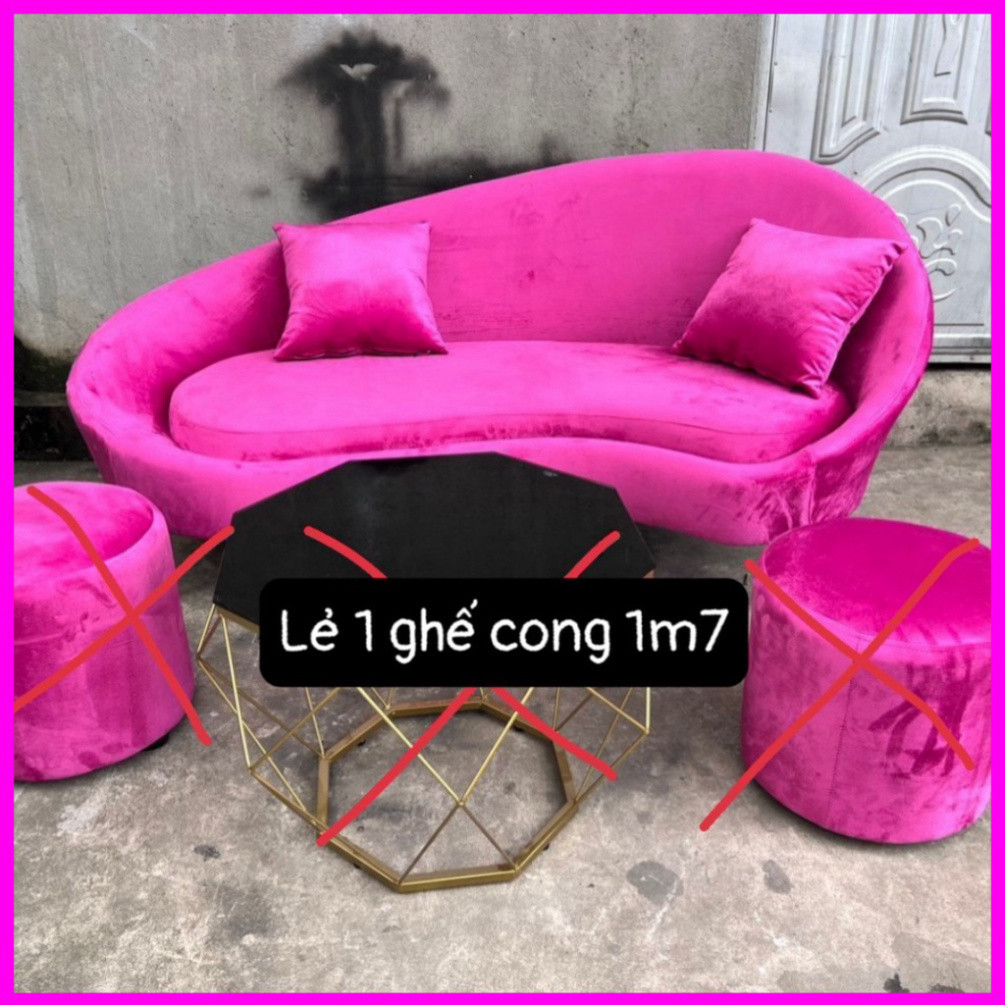 Ghế sofa cong 1m70, sofa hạt đậu - ghế đặt phòng spa siêu sang (tặng 2 gối) - làm màu theo đòi hỏi - bh 12 tháng | BigBuy360 - bigbuy360.vn