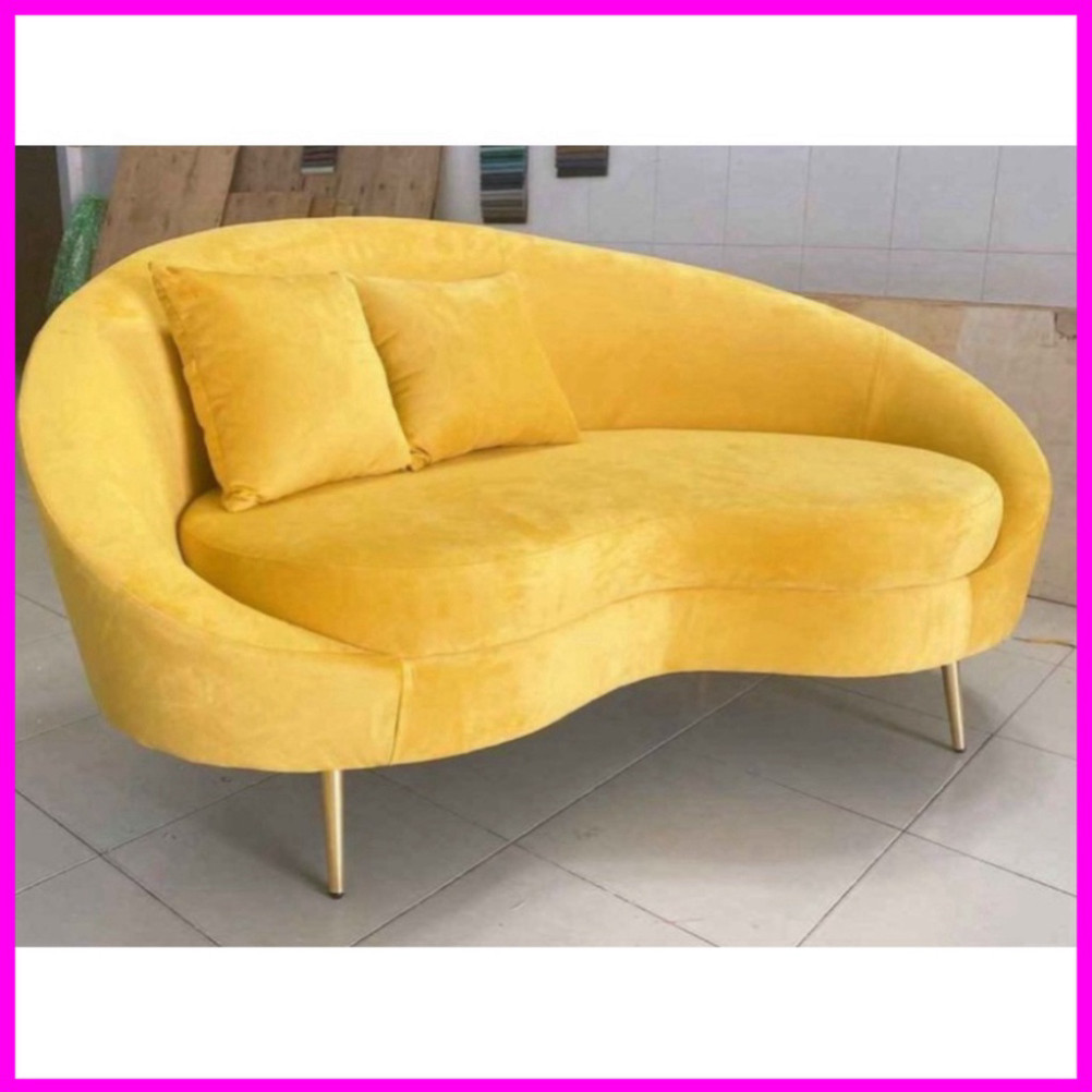 Ghế sofa cong 1m70, sofa hạt đậu - ghế đặt phòng spa siêu sang (tặng 2 gối) - làm màu theo đòi hỏi - bh 12 tháng | BigBuy360 - bigbuy360.vn