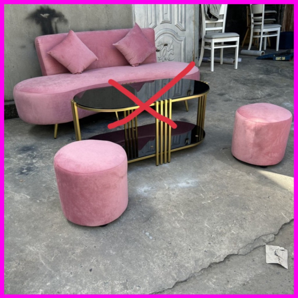 Sofa phòng tiếp khách dễ dàng - sofa dài 1m70 màu hồng phấn phong thái tối tân làm màu theo đòi hỏi - BH 12 tháng | BigBuy360 - bigbuy360.vn