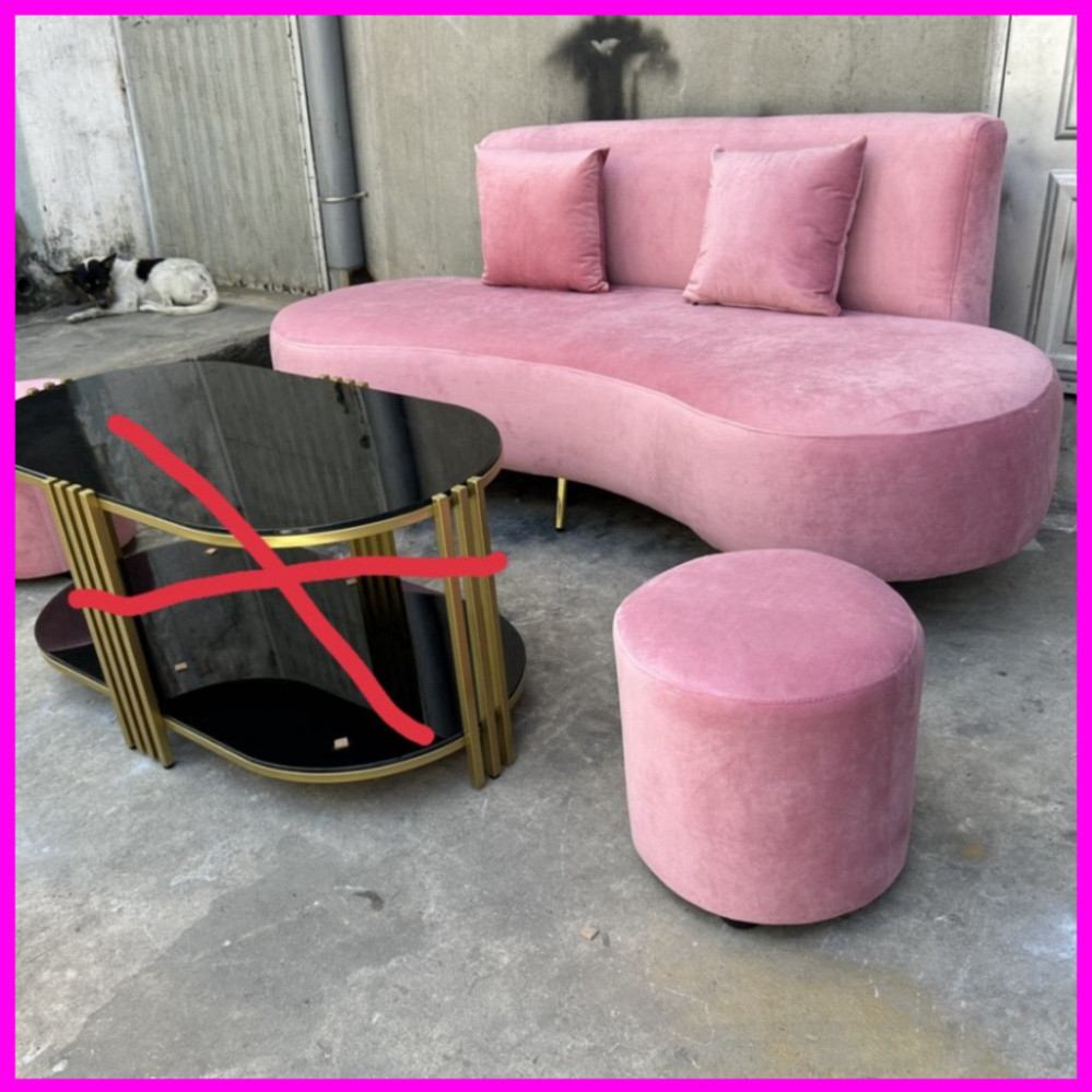 Sofa phòng tiếp khách dễ dàng - sofa dài 1m70 màu hồng phấn phong thái tối tân làm màu theo đòi hỏi - BH 12 tháng | BigBuy360 - bigbuy360.vn