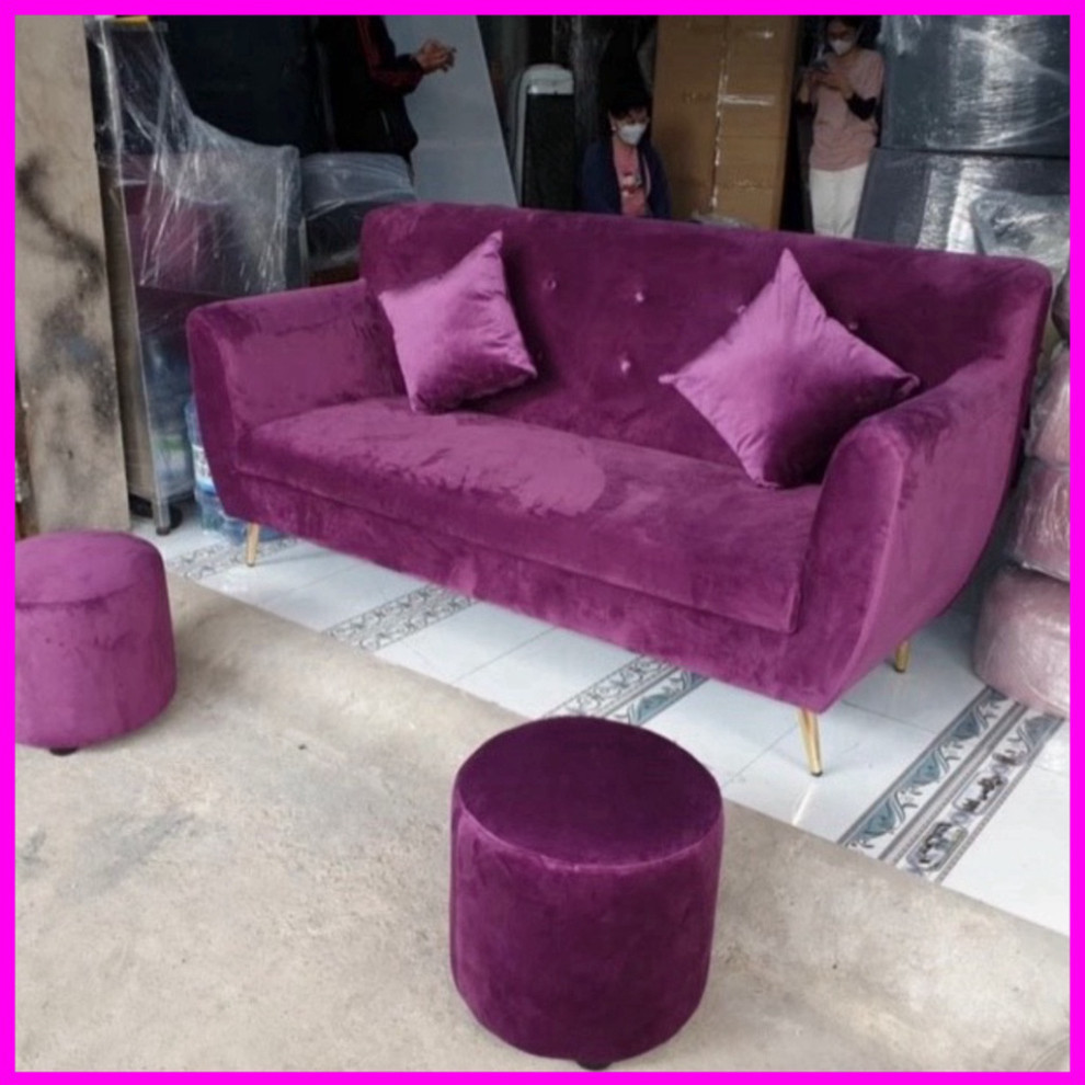 Combo sofa văng thuyền 1m70 da simili decor phòng tiếp khách - làm màu theo yc - bh 12 tháng | BigBuy360 - bigbuy360.vn