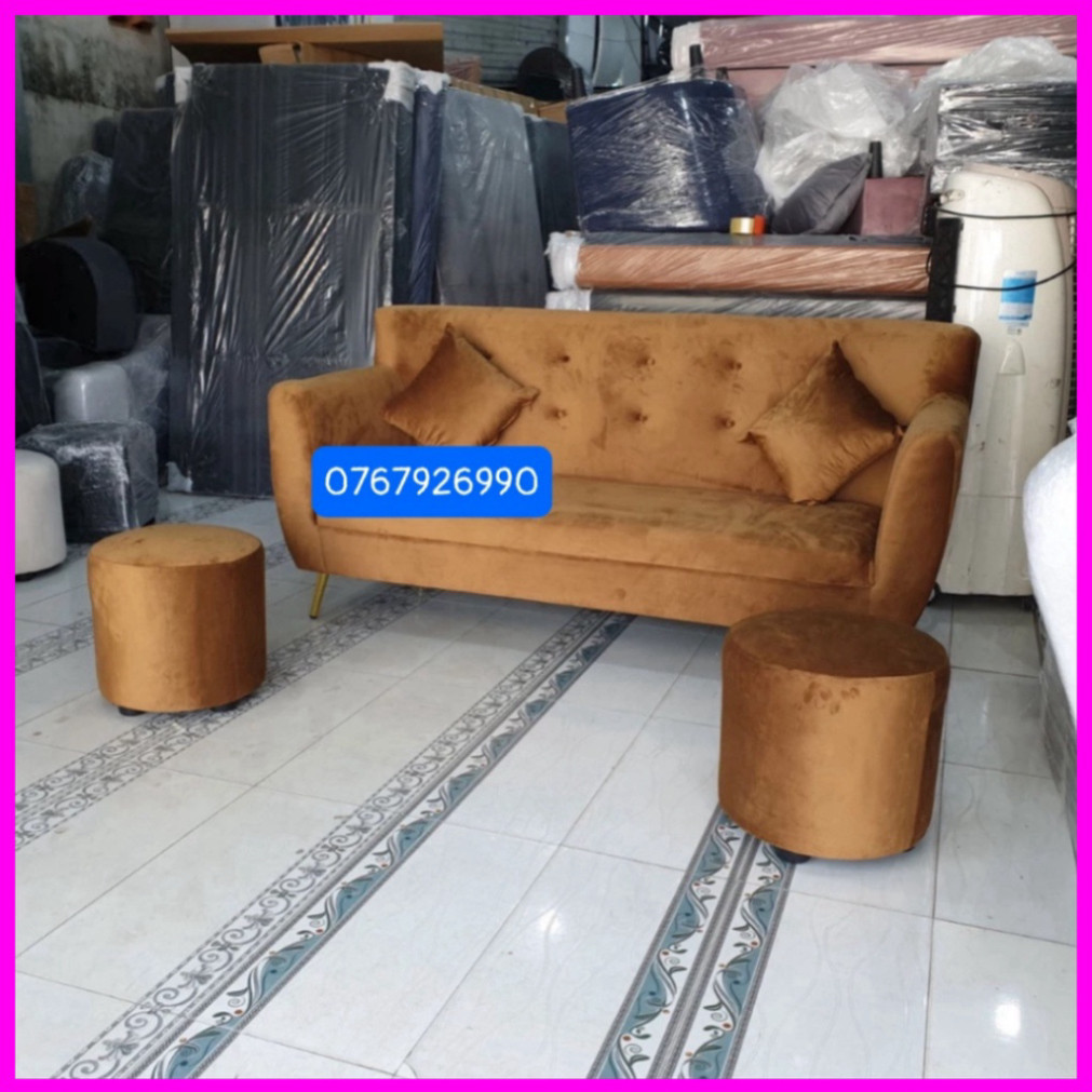 Combo sofa văng thuyền 1m70 da simili decor phòng tiếp khách - làm màu theo yc - bh 12 tháng | BigBuy360 - bigbuy360.vn