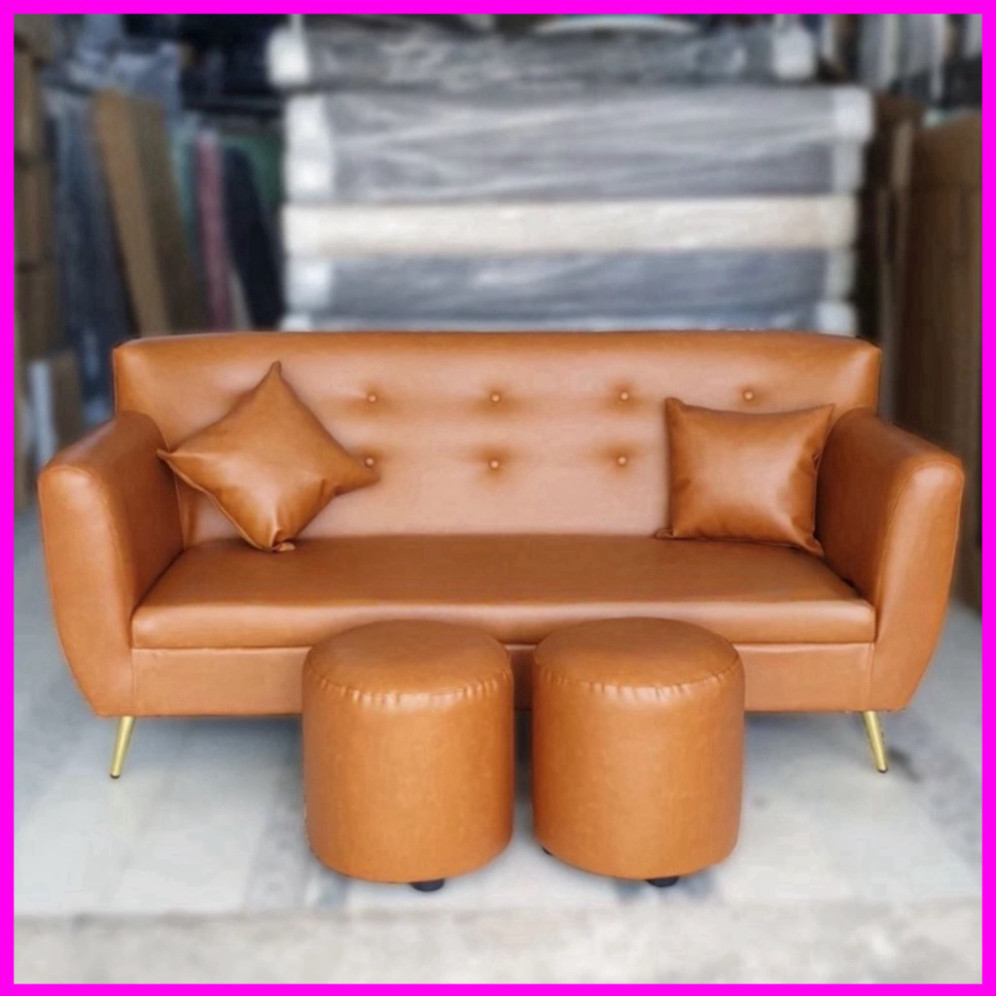 Combo sofa văng thuyền 1m70 da simili decor phòng tiếp khách - làm màu theo yc - bh 12 tháng | BigBuy360 - bigbuy360.vn