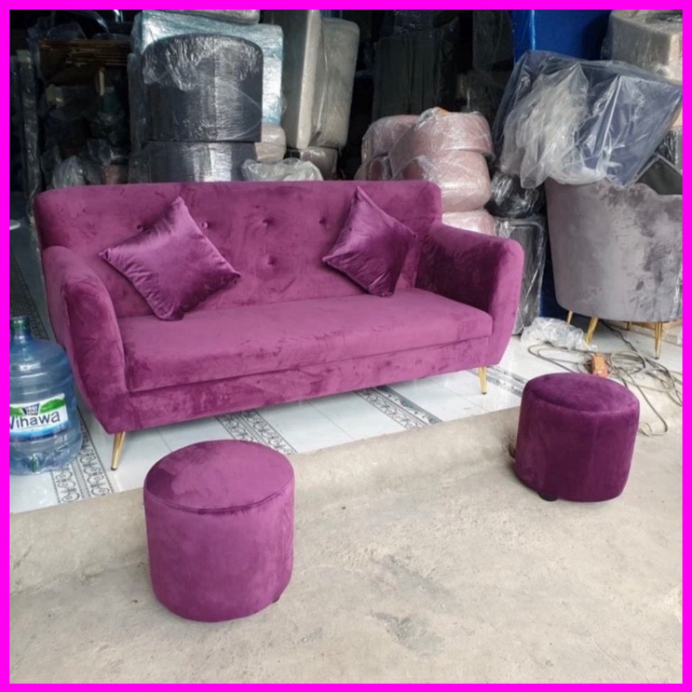 Combo sofa văng thuyền 1m70 da simili decor phòng tiếp khách - làm màu theo yc - bh 12 tháng | BigBuy360 - bigbuy360.vn