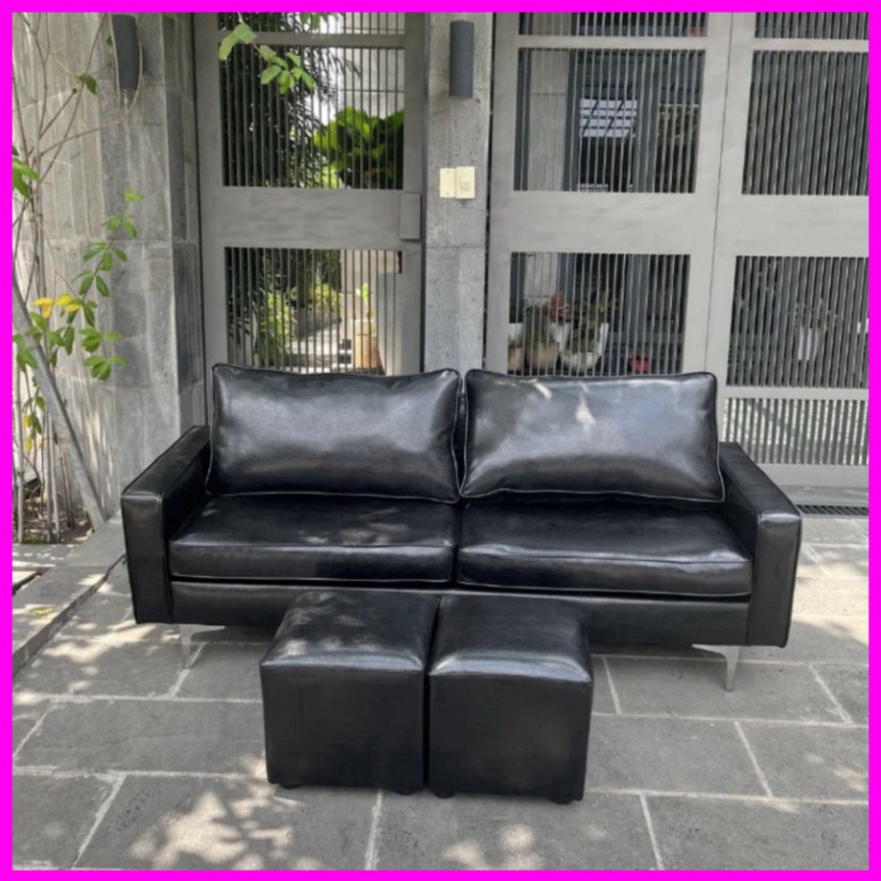 Combo sofa da simili siêu sang - sofa da tay vuông 1m80 đặt căn hộ - bh 12 tháng | BigBuy360 - bigbuy360.vn