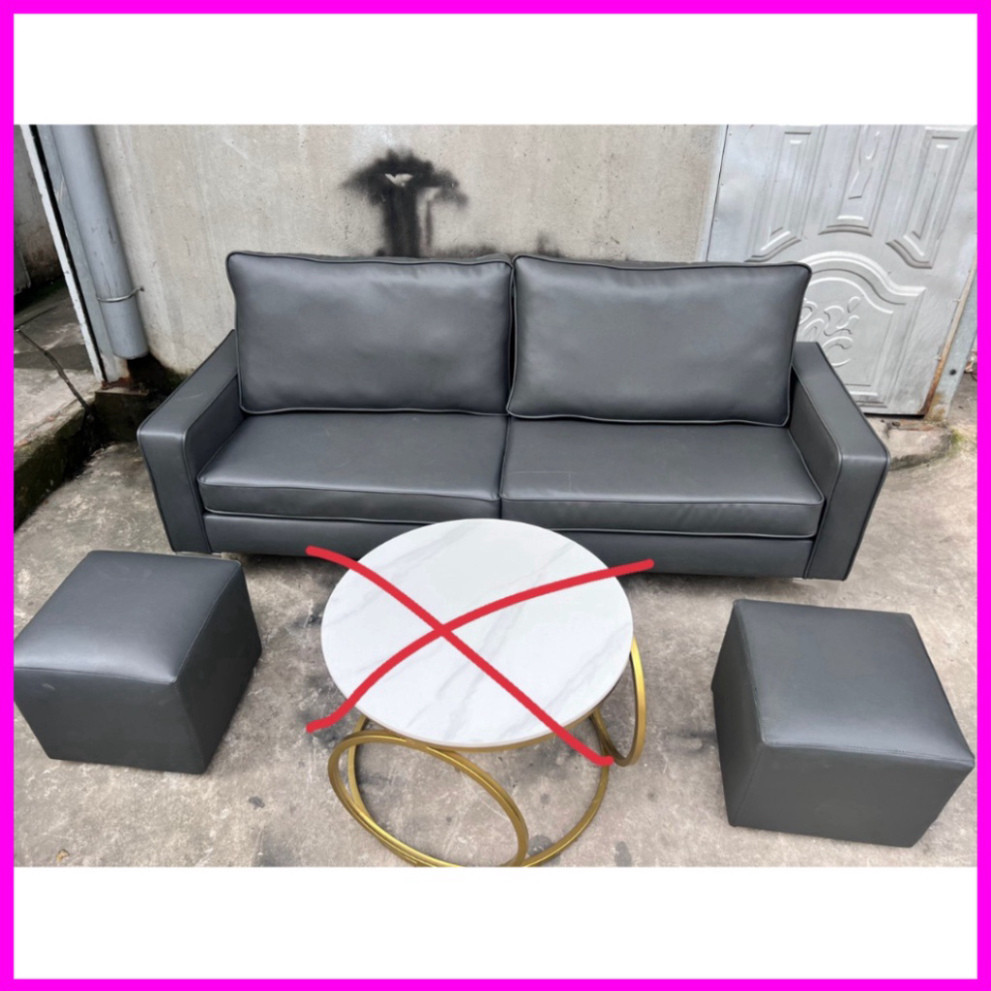 Combo sofa da simili siêu sang - sofa da tay vuông 1m80 đặt căn hộ - bh 12 tháng | BigBuy360 - bigbuy360.vn