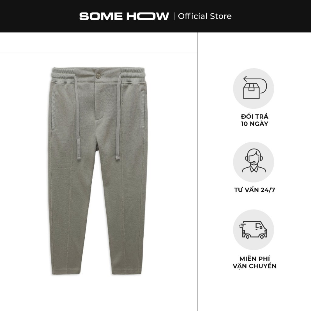 Quần Dài Nam Loop Drawstring, Chất Vải Dù Vân Caro Thoải Mái, QD0012, SOMEHOW