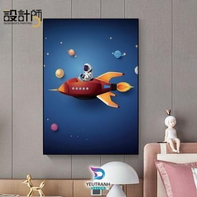 T27 Tranh Treo Tường Phòng Ngủ Cho Bé Hình Phi Hành Gia/ Búp Bê/ Tranh Động vật Ngộ Nghĩnh Decor Bàn Học