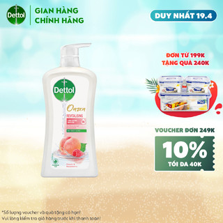  SỮA TẮM DETTOL ONZEN DƯỠNG DA ĐÀO & PHÚC BỒN TỬ 950g