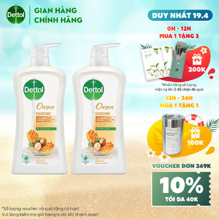  Bộ 2 sữa tắm diệt khuẩn nuôi dưỡng Dettol 950ml/Chai