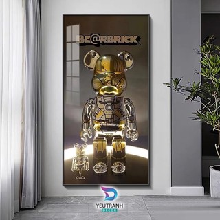 T60 Tranh Treo Tường Tráng Gương Gấu Bearbrick Decor Trang Trí Nhà/ Cửa Hàng/ Quà Tặng Decor Tân Gia Livestream