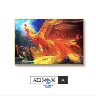 A03 Tranh Treo Tường Phòng Game Phượng Hoàng Lửa Siêu Chất Phòng Khách/ Ngủ/ Sofa/ Đại Sảnh phòng net