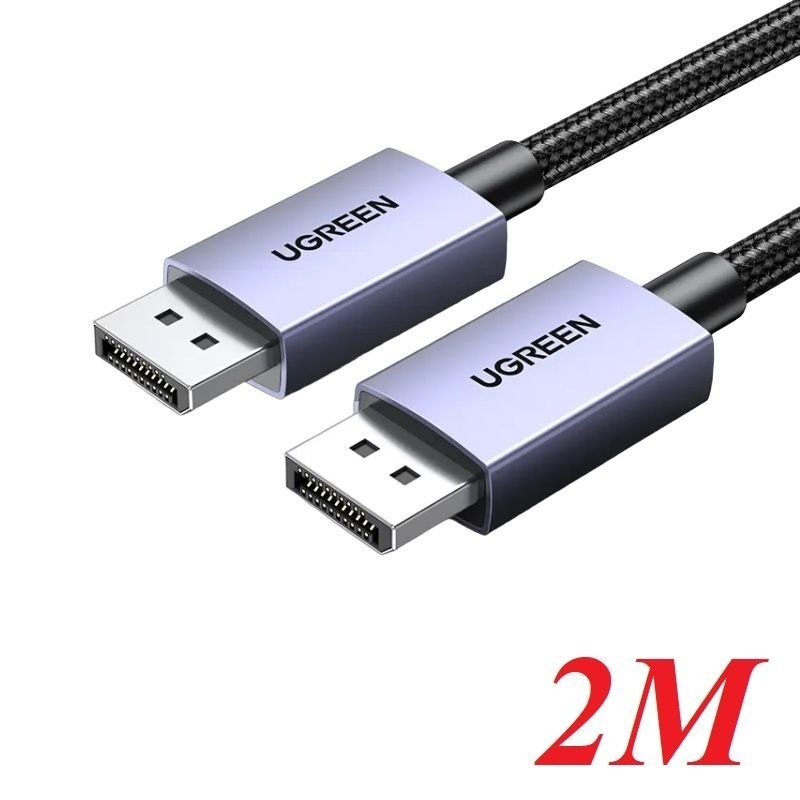 Ugreen 15384 2M DP 2.1 16K30Hz 10K60Hz 8K120Hz 4K144Hz Cáp Displayport chuẩn hỗ trợ độ phân giải cao