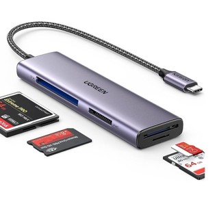 Ugreen 15307 cổng usb type c 3.1 đọc tf + sd + ms + cf 5gbps - đầu đọc thẻ nhớ hỗ trợ đọc nhiều thẻ cùng lúc cm627