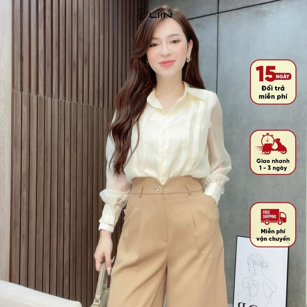Áo Óng Be Dài Tay Liin Clothing Chất Liệu Lụa Cao Cấp - SMD165SBE-S23