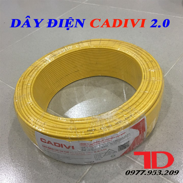 [CN HCM] DÂY ĐIỆN ĐƠN CADIVI 2.0 - 100 MÉT