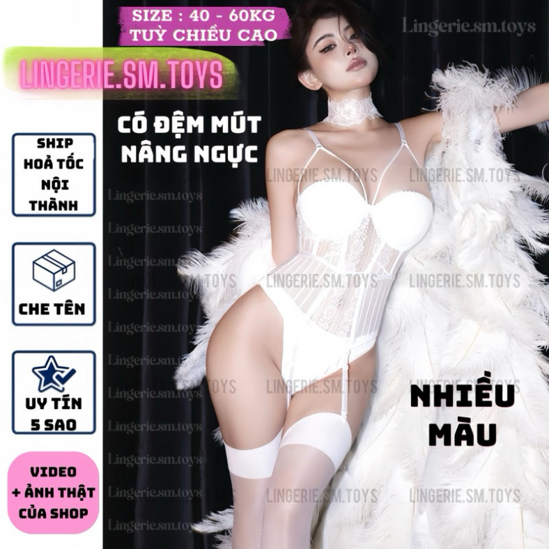 FM7720 - LL2441 Bodysuit Ren Cúp Ngực | Coset Ren Gợi cảm | Nội Y Sexy Cosplay sexy