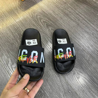 Dép trẻ em DSQ ICON - Ảnh Thật💥 Dép lê quai ngang vẩy sơn dsq cho bé trai bé gái từ 4 đến 14 tuổi kẻ đỏ
