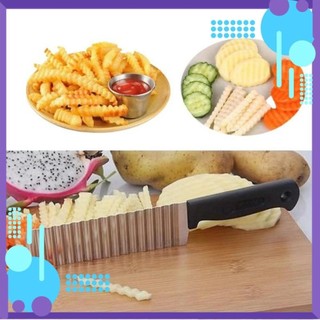 Dao Lượn Sóng Cắt Rau Củ Khoai Tây Hình Sóng Chất Liệu Inox Cao Cấp tomhouse