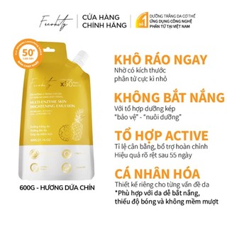  Sữa dưỡng trắng Freshity 600gr chiết xuất từ dứa cho da có tone da vàng khó trắng thơm mùi dứa tự nhiên 