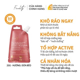  Kem tẩy da chết cơ Freshity 25g thể chiết xuất bơ dừa non cho làn da sáng sạch mềm mượt 