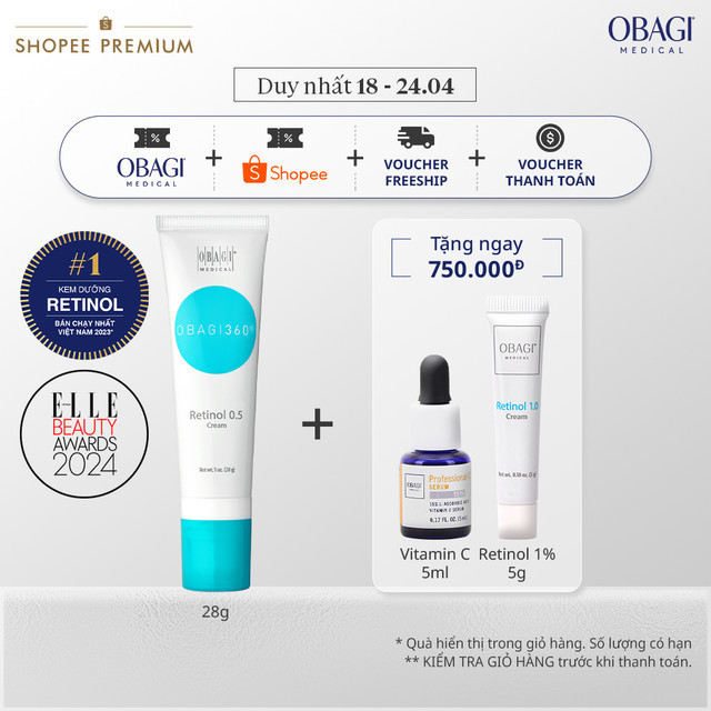 Kem Chống Lão Hóa & Tái Tạo Da Obagi 360 Retinol 0.5 28g