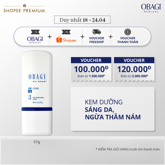 Kem Dưỡng Sáng Da & Mờ Nám Obagi Nu-Derm Clear Fx 57g