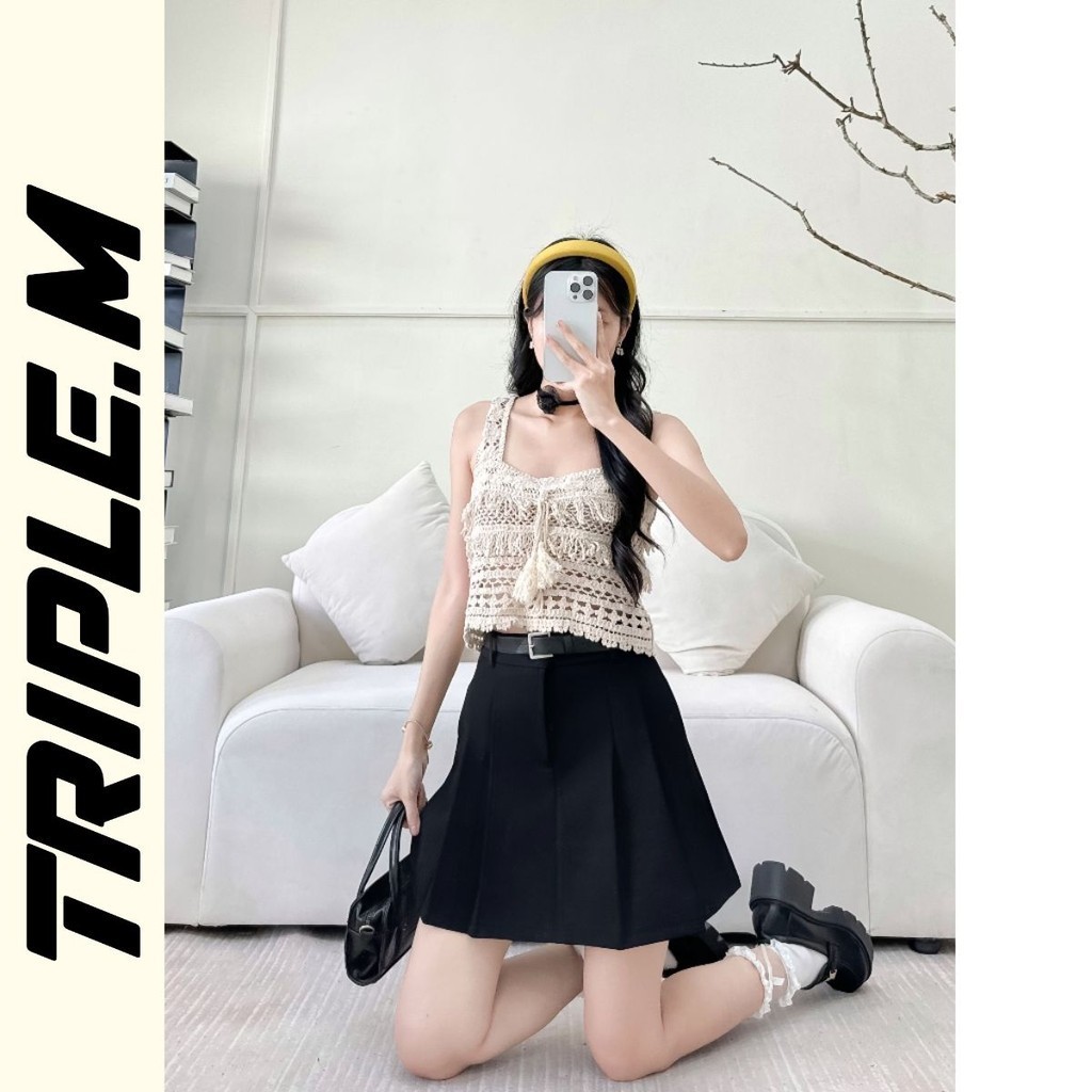 Áo 2 Dây Móc Len Đi Biển [ Ảnh Thật ] TripleM