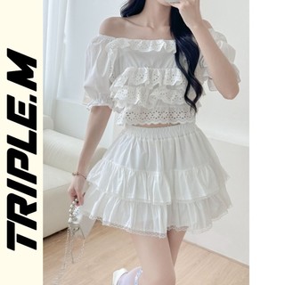 Áo xô có tay 2 tầng ren nhún TripleM
