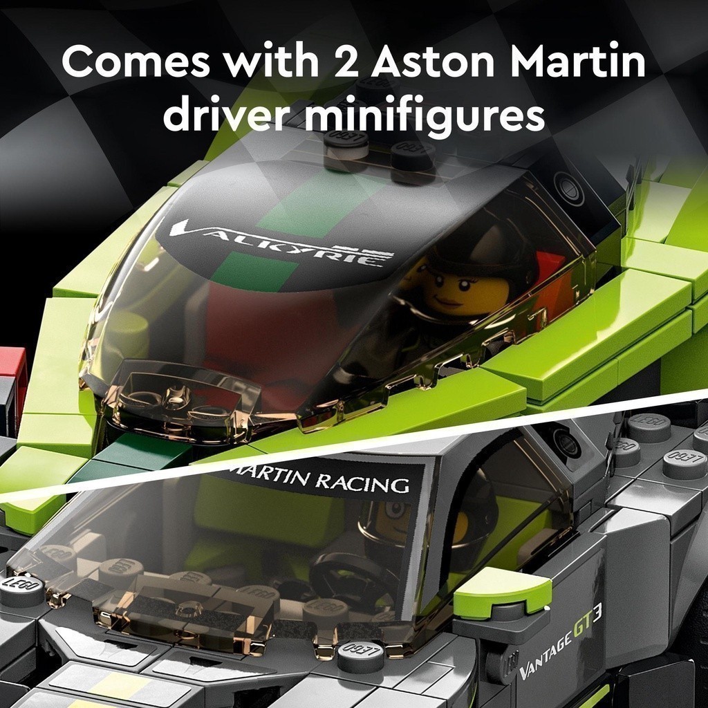 LEGO Speed Champions 76910 Siêu Xe Aston Martin Valkyrie AMR Pro and Aston Martin Vantage GT3 (592 chi tiết)