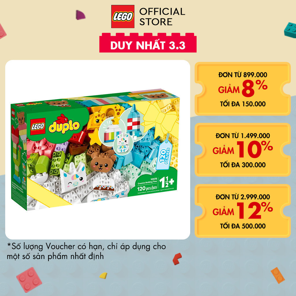  LEGO DUPLO 10978 Bộ gạch Duplo sáng tạo cho bé (120 chi tiết)