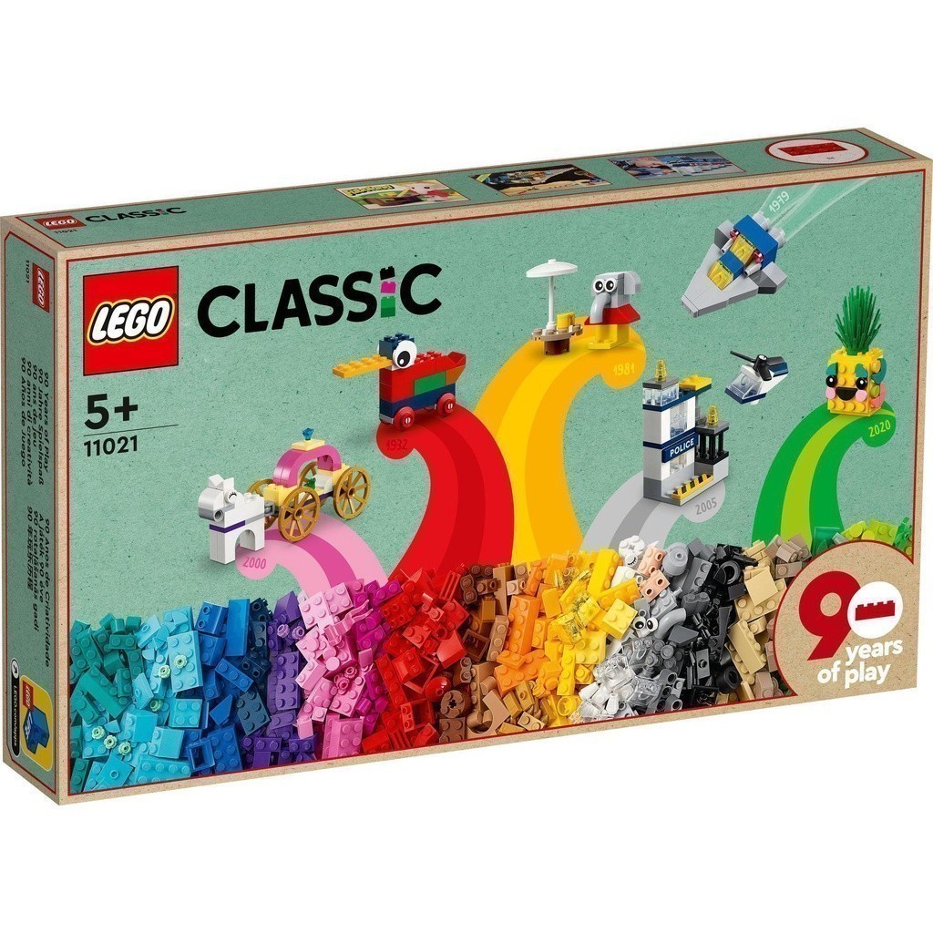  LEGO Classic 11021 Hộp gạch Classic sáng tạo phiên bản 90 năm (1100 chi tiết)