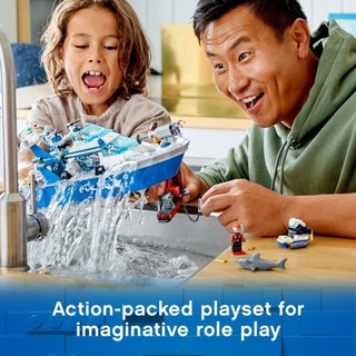 LEGO CITY 60277 Tàu Tuần Tra Cảnh Sát ( 276 Chi tiết) Bộ gạch đồ chơi lắp ráp cho trẻ em
