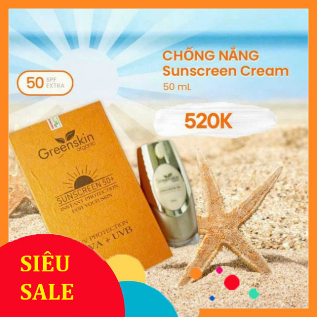 Kem chống nắng dưỡng trắng Greenskin Organic [CAM KẾT CHÍNH HÃNG 100%]