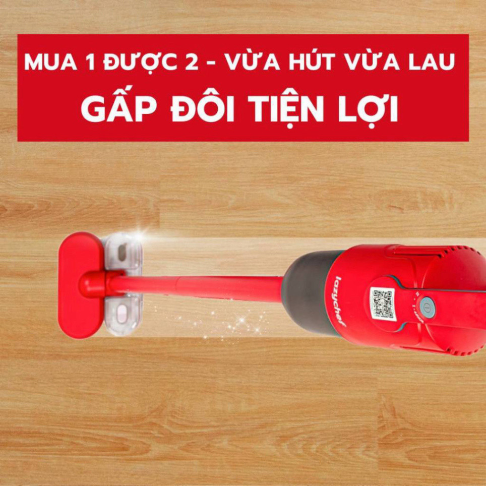 Máy Hút Bụi Lau Nhà Không Dây 3S Lazychef - Máy Hút Bụi Tích Điện - Bảo Hành Chính Hãng 12 Tháng
