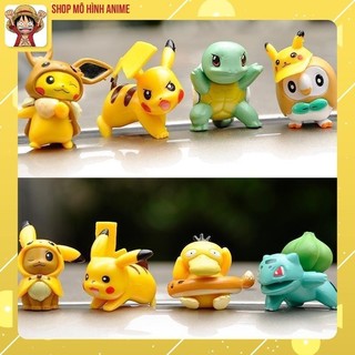 Mô Hình 8 Nhân Vật Hoạt Hình Pokemon, Pikachu, Làm Bộ Sưu Tập Nhân Vật Yêu Thích, Decor Trang Trí, Quà Tặng Cho Bé