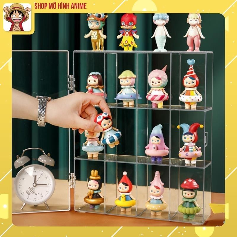  Hộp Đựng Trưng Bày Mô Hình PopMart Nước Hoa Kệ Tủ Mika Acrylic Trong Suốt Có Vách Ngăn Chống Bụi Chống Nước 