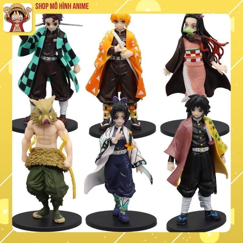 Mô Hình Thanh Gươm Diệt Quỷ , Tanjirou , Nezuko , Zenitsu , Inosuke , Giyuu - Figure Kimetsu No Yaib