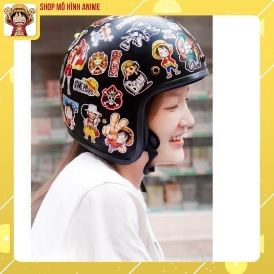 Sticker One Pice - Đảo Hải Tặc, Dán Mũ Bảo Hiểm, Điện Thoại, Laptop, PVC Chống Nước, Chống Bay Màu